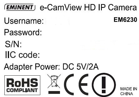 Username and password